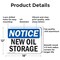 Signmission New Oil Storage, 18 in W x Rectangle, Aluminum OS-2PACK-NS-A-1218-L-14333 - alternate 4